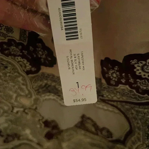 CHICO COLD SHOULDER TOP NWT SIZE 1 - Picture 4 of 7